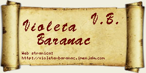 Violeta Baranac vizit kartica